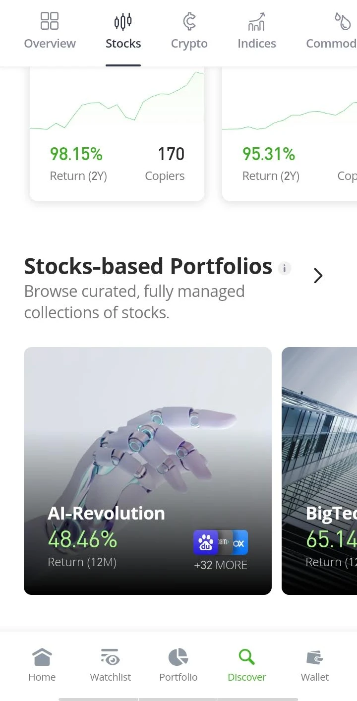 etoro portfolios