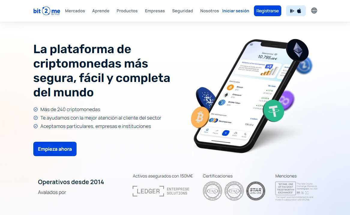 mejores exchanges de criptomonedas: Bit2Me