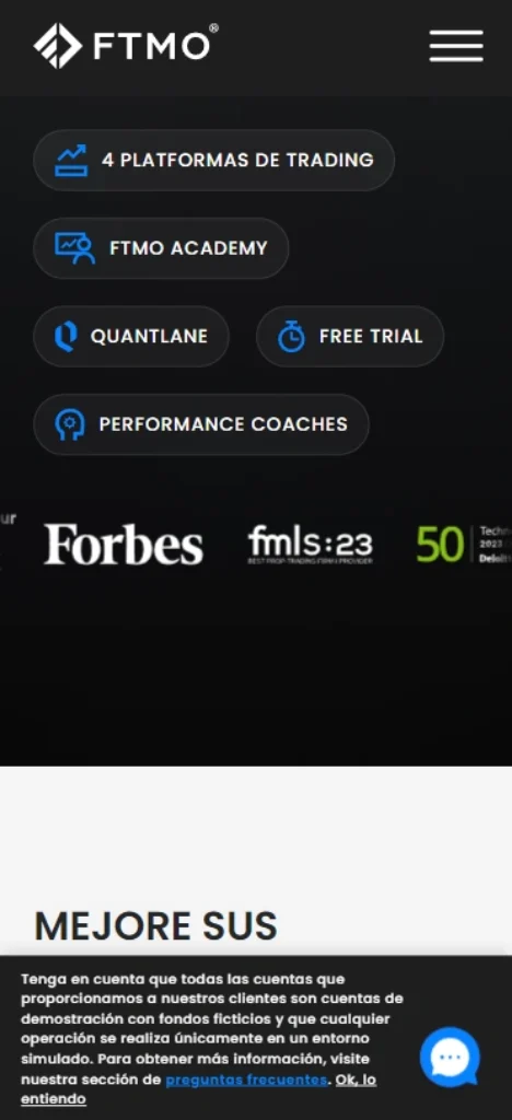 FTMO cuenta financiada